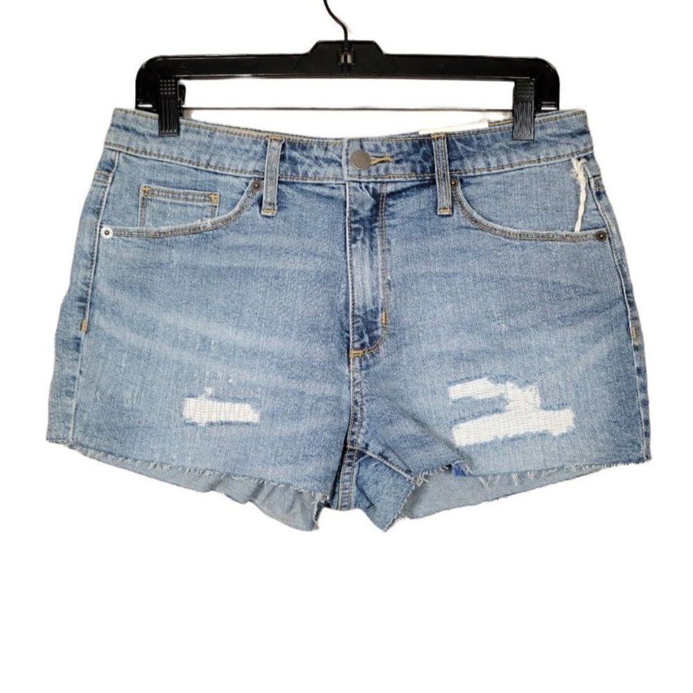 Universal Thread Distressed High-Rise Shortie Shorts Sz 4